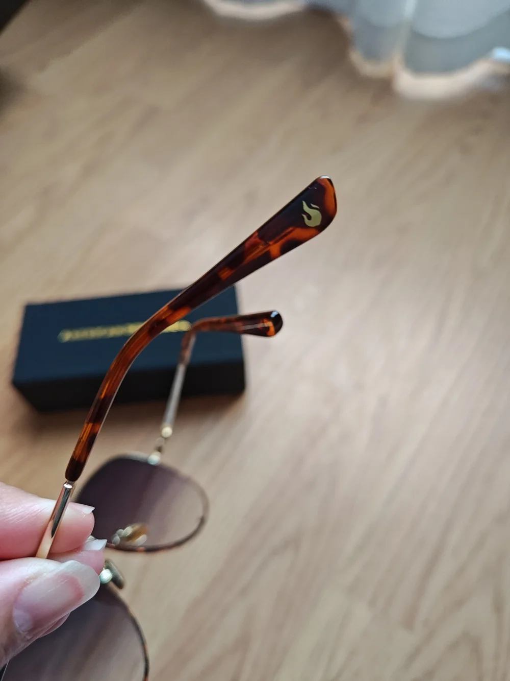 American Bonfire Co Hollywood Aviator Sunglasses Gray Gradient Polarized Gold
